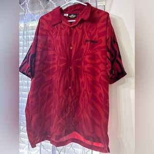 Harley Davidson Flames Button Up